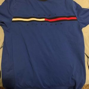 A blue Tommy Hilfiger shirt